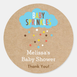 Cupcake Baby Sprinkle Baby Shower Sticker