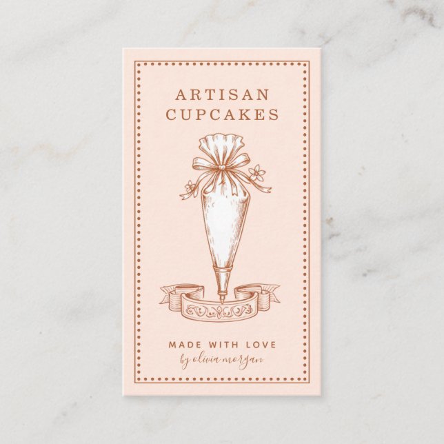 Cupcake Baker Bakery Pastry Chef Business Card (Front)