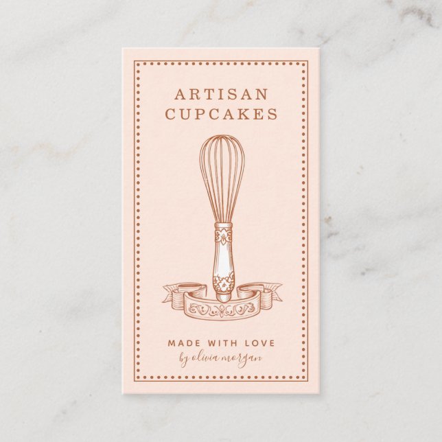 Cupcake Baker Bakery Pastry Chef Business Card (Front)