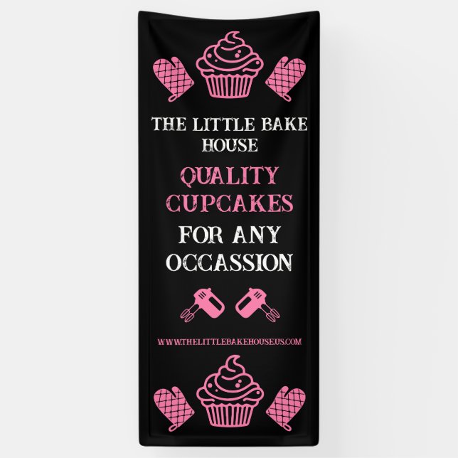 Cupcake Baker Banner (Vertical)