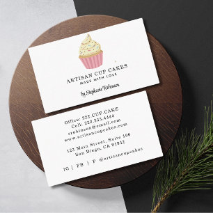 Cupcake Baker Pastry Chef Catering Business Card
