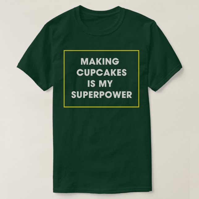 cupcake baker typography T-Shirt (Design Front)