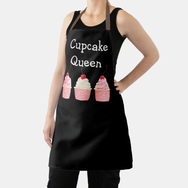 Cupcake Bakery Baker All-Over Print Apron, Medium Apron (Insitu)