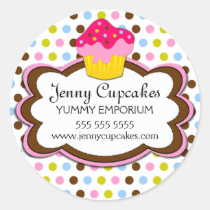 Cupcake Bakery Box Seals