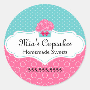 Cupcake Bakery Box Seals