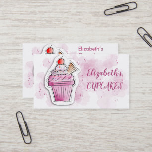 Cupcake Bakery Bright Modern Business Card
