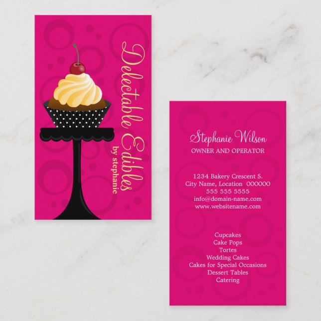 Cupcake Bakery Business Card (Front/Back)