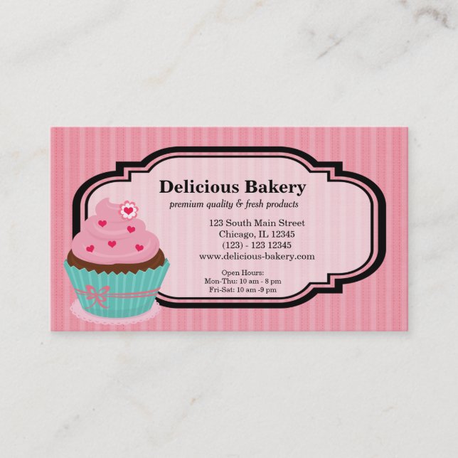 Cupcake Bakery Business Card (Front)