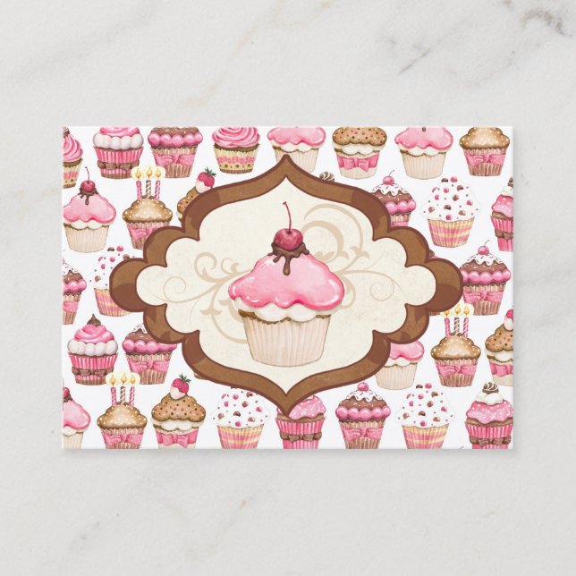 Cupcake Bakery Business Card- SRF Card (Front)