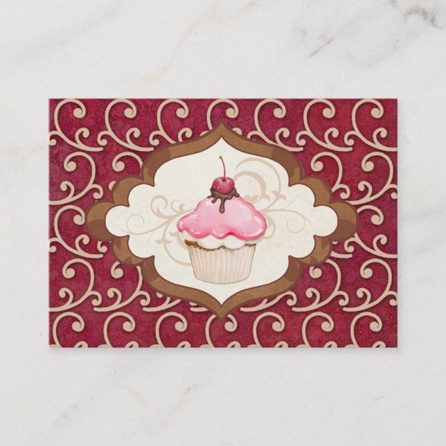 Cupcake Bakery Business Card- SRF Card (Front)