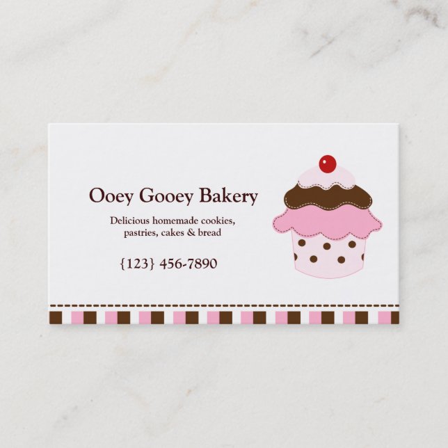 Cupcake Bakery Business Card template (Front)