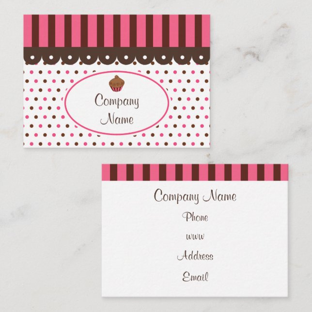 Cupcake Bakery Business Cards (Front/Back)