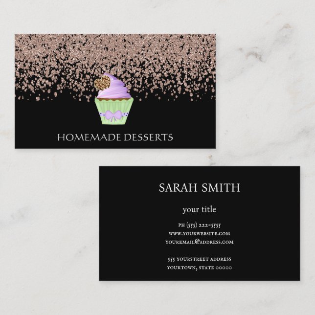 Cupcake  Bakery Chef,cute Business Card (Front/Back)