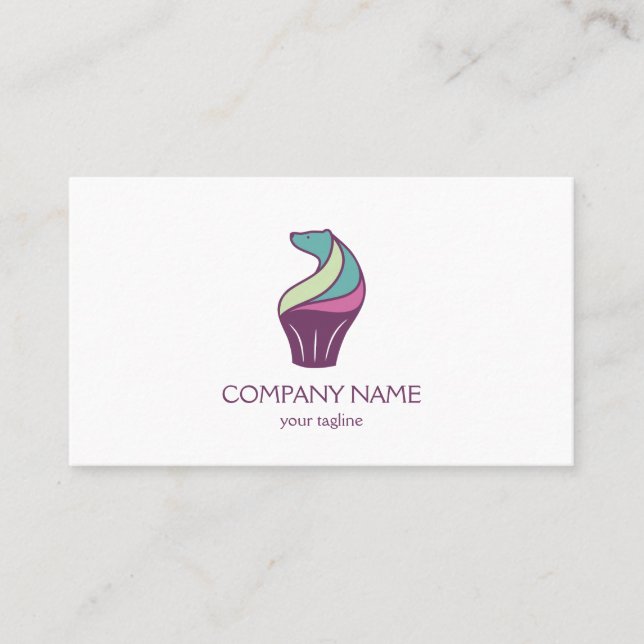 Cupcake Bakery Cute Modern Business Card (Front)
