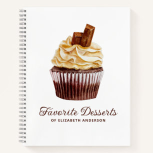 Cupcake Bakery Dessert Recipe Cookbook Notebook