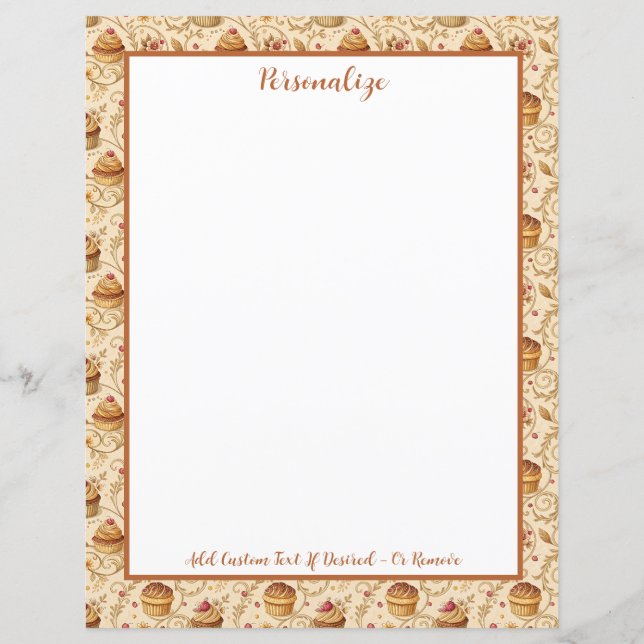 Cupcake Bakery Dessert Vintage Design Personalised (Front)