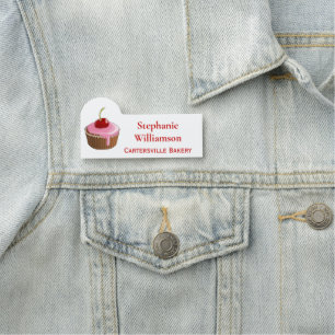 Cupcake Bakery Employee Name Store or Trade Show Name Tag