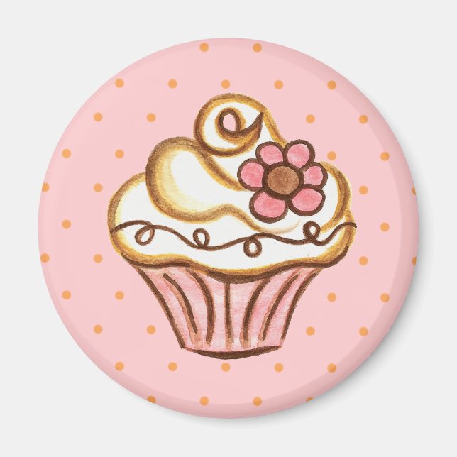 Cupcake Bakery Kitchen Magnet Gift (Front)