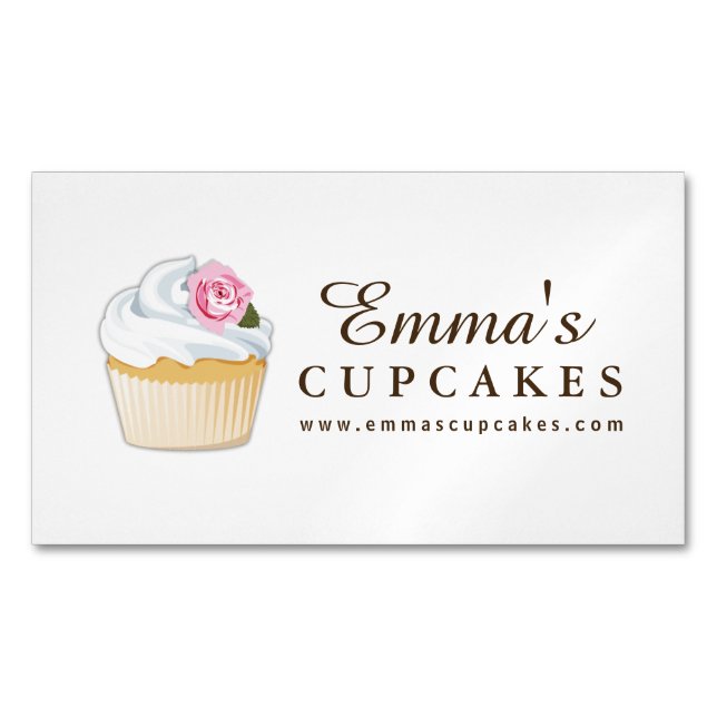 Cupcake Bakery Magnetic Business Card (Front)