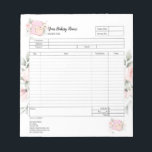 Cupcake Bakery Mixer Order Form Invoice  Notepad<br><div class="desc">Pastry Cupcake Bakery Order Form Invoice with a vintage mixer</div>