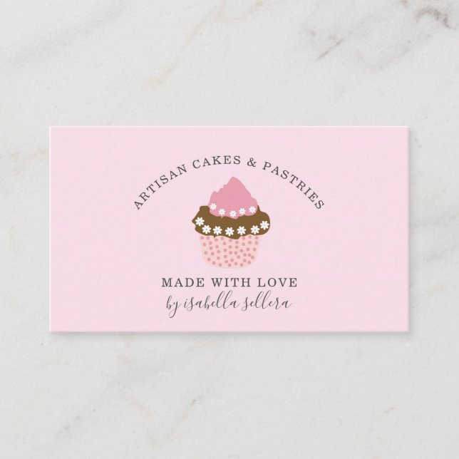 Cupcake Bakery Pastry Chef  Business Card (Front)
