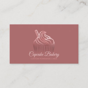 Cupcake bakery pastry chef essential business card