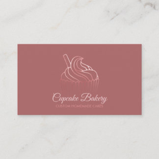 Cupcake bakery pastry chef essential business card