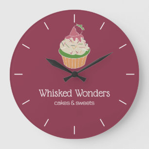 Cupcake Bakery Pastry Chef Large Clock