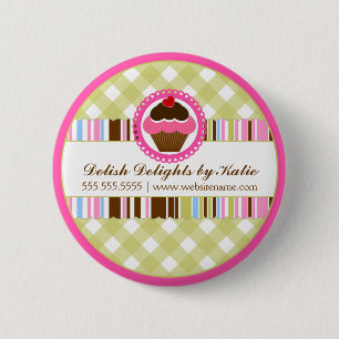 Cupcake Bakery Personalised 6 Cm Round Badge