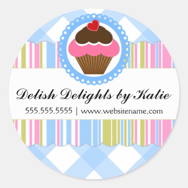 Cupcake Bakery Stickers (Front)