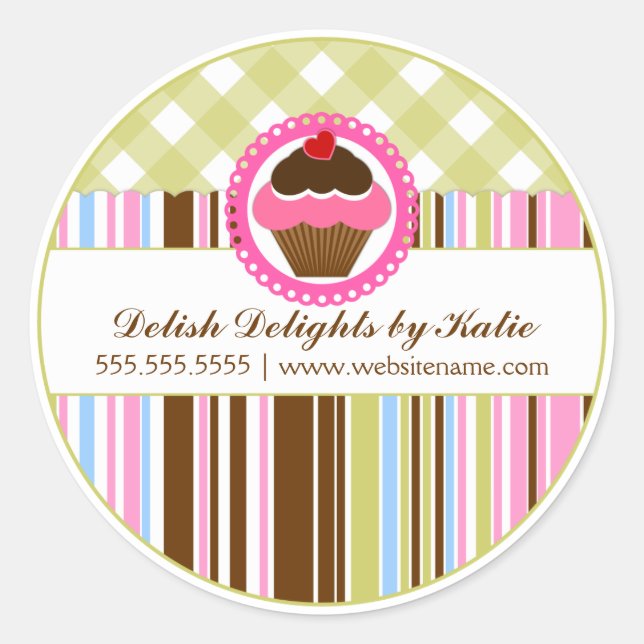 Cupcake Bakery Stickers (Front)