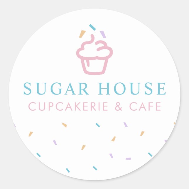 Cupcake Bakery Sweets Round Sticker (Front)