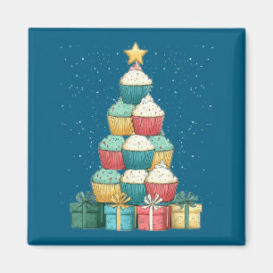 Cupcake Baking Baker Christmas Tree Xmas Magnet