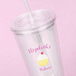 Cupcake Baking Birthday Acrylic Tumbler