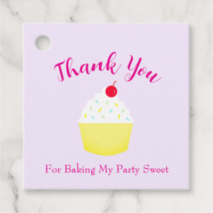 Cupcake Baking Birthday Favour Tags