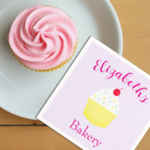 Cupcake Baking Birthday Napkin