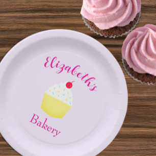 Cupcake Baking Birthday Paper Plate