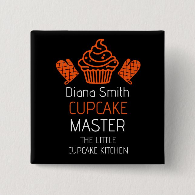 Cupcake Baking Course 15 Cm Square Badge (Front)