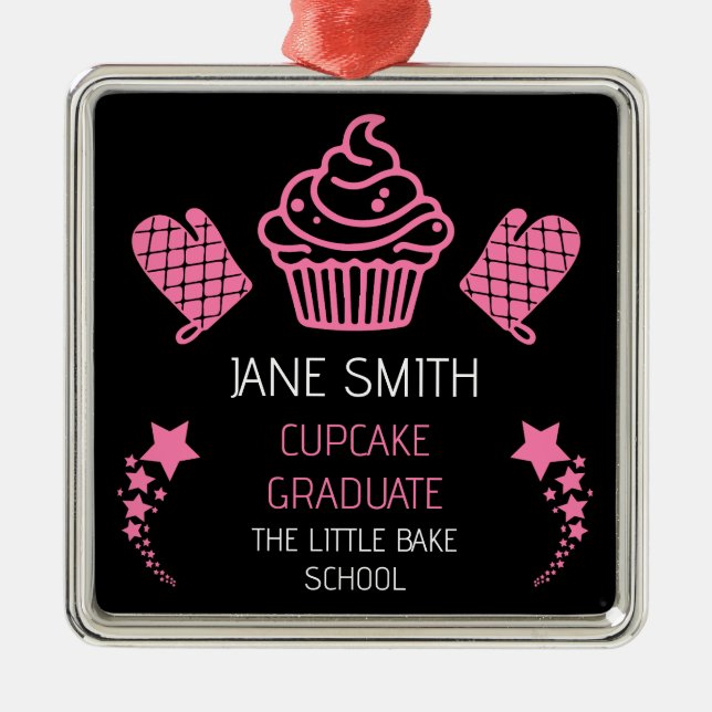 Cupcake Baking Course Metal Tree Decoration (Front)
