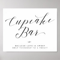Cupcake Bar Chic Bridal Shower or Wedding Sign