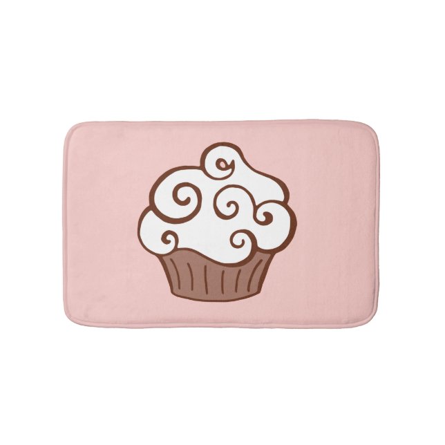  Cupcake Bath Mat Rug  (Front)