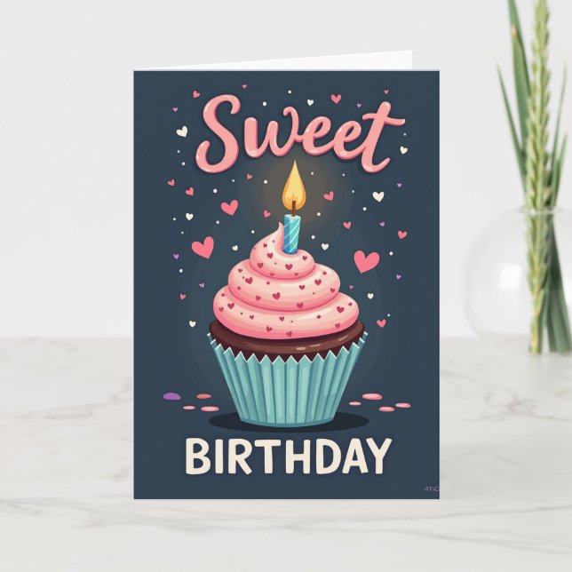 Cupcake Birthday Card (Front)