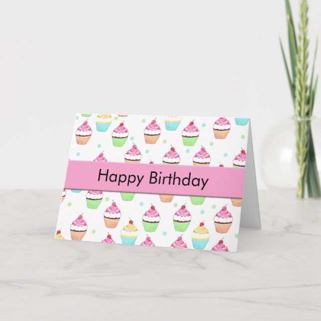 Cupcake Birthday Card (Front)