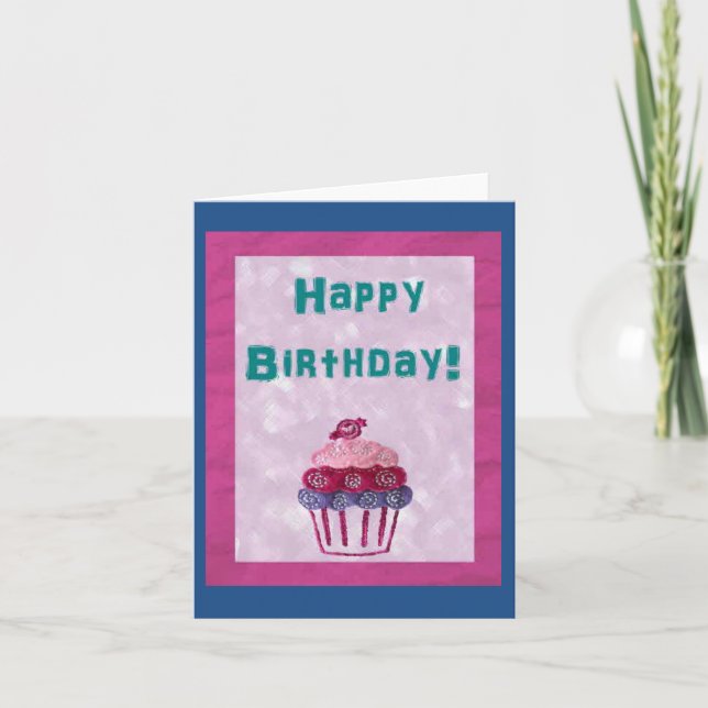Cupcake Birthday Card (Front)