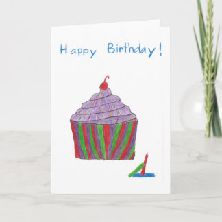 Cupcake birthday card
