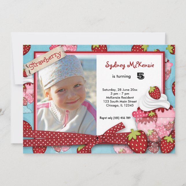 Cupcake Birthday Invitation (Front)