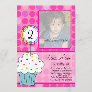 Cupcake Birthday Invitation