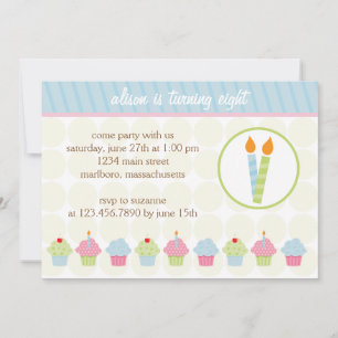 Cupcake Birthday Party Invitation