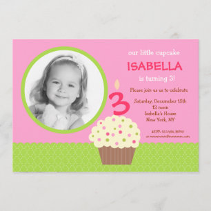 Cupcake Birthday Party Invitations Photo