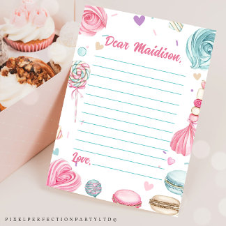 Cupcake Birthday Party So Sweet Candy Thank You Card